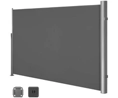 Songmics Šoninė markizė 180x350 cm antracito spalvos, lauko
