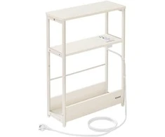 Songmics Šoninis staliukas 45x18x58 cm Kremiškai baltas Plienas