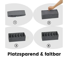 Songmics Stalčių organizatorių rinkinys 32x32x10 cm Pilka medžiaga