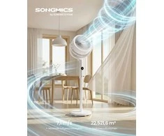 Songmics Stalinis ventiliatorius 111.7x35.4x23.8 cm Baltas
