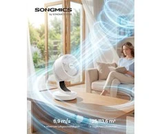 Songmics Stalinis ventiliatorius 26x25x38,4 cm Baltas plastikas