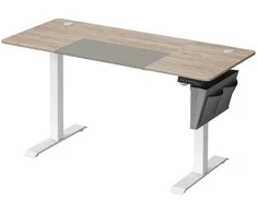 Songmics Stovintis rašomasis stalas 140x60x72-120 cm šviesiai rudas