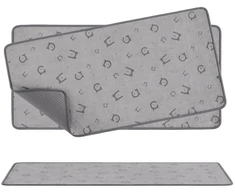 Songmics Šuns antklodė, daugkartinio naudojimo šuns kilimėlis, 122x61 cm, pilka, atspari vandeniui