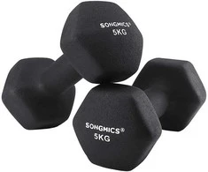Songmics Svarmenų rinkinys 21x10.5x9.5 cm Juodas Neoprenas