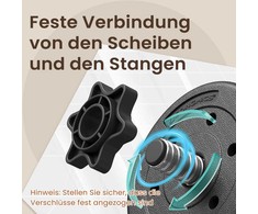 SONGMICS 2-in-1 hanteliai, hantelių rinkinys su jungiamuoju plieniniu vamzdžiu, 2 x 10 kg, juodos spalvos