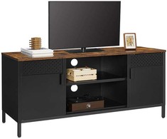 Songmics TV staliukas, 120x40x55 cm, ruda, juoda