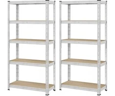 Songmics Plieninė lentyna su reguliuojamomis lentynomis 40x90x180 cm