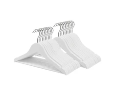 Songmics Vaikiškos medinės pakabos, 35x20x1,2 cm, baltos