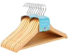 Songmics Vaikiškos pakabos, 35x1.2x20 cm, natūralios, medinės