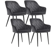 Songmics Valgomojo kėdė, 62,5x60x85 cm, pilka