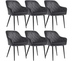 Songmics Valgomojo kėdė, 62,5x60x85 cm, pilka