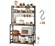 Songmics Virtuvės lentyna su tinkleliu 40x100x170 cm