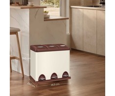 SONGMICS šiukšliadėžė virtuvė, 3 x 8 l, mažos talpos
