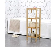 Songmics Vonios lentyna, 33x33x96 cm, ruda