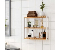 Songmics Vonios lentyna, 60x15x55 cm, balta