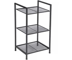 Songmics Vonios lentyna, metalas, 38x30x73.5 cm, juoda