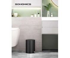 Songmics Vonios šiukšliadėžė, 18.8x23.8x25.7 cm, juoda