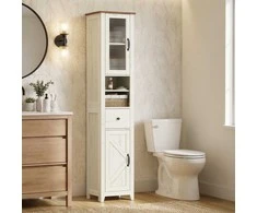 Songmics Vonios spintelė 33x31.5x171 cm Ruda saugojimo