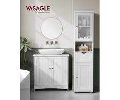Songmics Vonios spintelė 40x30x165 cm Balta Saugykla