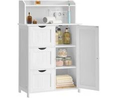 Songmics Vonios spintelė 60x30x100,5 cm Balta MDF