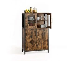 Songmics Virtuvės spintelė VASAGLE su reguliuojamomis lentynomis 60x30x108 cm