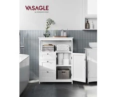 Songmics Vonios spintelė 60x30x80 cm Balta Saugykla