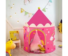 SONGMICS vaikiška žaidimų palapinė princesės pilis 101 x 101 x 135 cm LPT04PY