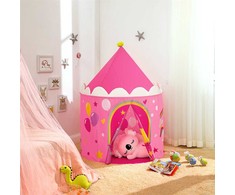 SONGMICS vaikiška žaidimų palapinė princesės pilis 101 x 101 x 135 cm LPT04PY