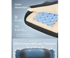 Songmics Žaidimų kėdė Ergonomiška darbo kėdė Rašalo juoda dirbtinė oda