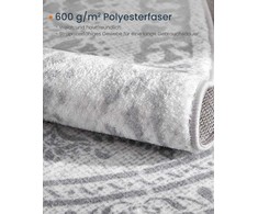 Songmics Apvali kiliminė danga, 120 cm skersmens, pilka