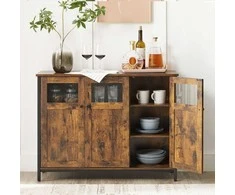Songmics Vasagle Komoda vintage ruda-juoda