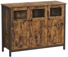 Songmics Vasagle Komoda vintage ruda-juoda