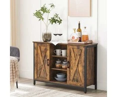 Songmics Vasagle Komoda vintage ruda-juoda