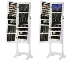 Songmics Fantastiška juvelyrinių dirbinių spintelė su LED