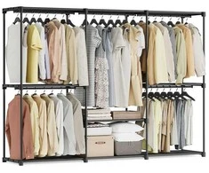 SONGMICS spinta su 5 pakabinamais skyrius 205 x 43 x 166 cm juoda