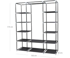 Songmics Spinta 175 x 150 cm juoda