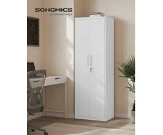 Songmics Dvigubų durų ir 5 lygių kartotekų spinta