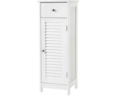 Songmics Vasagle Schmaler Badschrank mit Lamellentür