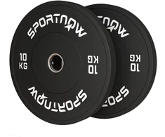 SPORTNOW svorių rinkinys, 2 x 10 kg, svorių diskų rinkinys, svoriai 5 cm grifui, Ø 50 mm kiaurymė, juoda