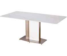 Stalas, Modig, 180 cm, Baltas, Rožinio aukso spalva