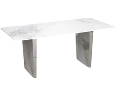 Stalas, Modig, 200 cm, Sidabrinė, Balta