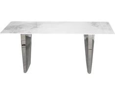 Stalas, Modig, 200 cm, Sidabrinė, Balta