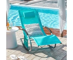 Sobuy ,2xSwing Chair,Lounge Chair,Lauko baldai,2-vietis,mėlyna,OGS28-HBx2