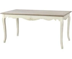 Stalas, Rimini, 160 cm, Kremo spalvos, Šviesiai rudos spalvos