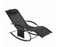 Sobuy , supamasis krėslas, poilsio krėslas, lauko baldai, juodas, išbandytas 150 kg, OGS28-SCH
