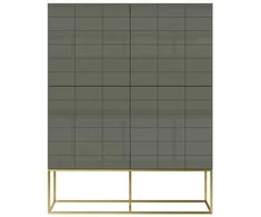Aukšta komoda, 140 cm, Rose Hill, žalia