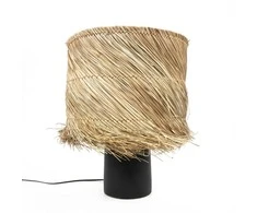 Bazaar Stalo lampa, Pandanas, 0,4x0,4x0,55 m, Juoda