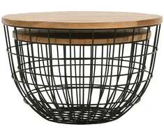 Stalo Rinkinys, Avola, 66x66x40.5 cm, 76x76x48.5 cm, Juoda