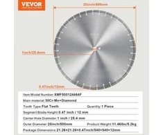 Vevor Deimantinis 20 cm pjūklas betonui