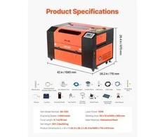 Vevor 50W CO2 lazerinis graviruoklis